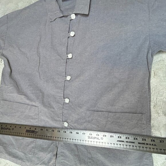 Vintage Alice Martin Women's Cotton Lagenlook Jacket Medium Pockets Frog Closure - Picture 7 of 8